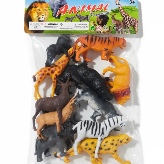 Wild Animal Kingdom Figure Set – 12 pcs
