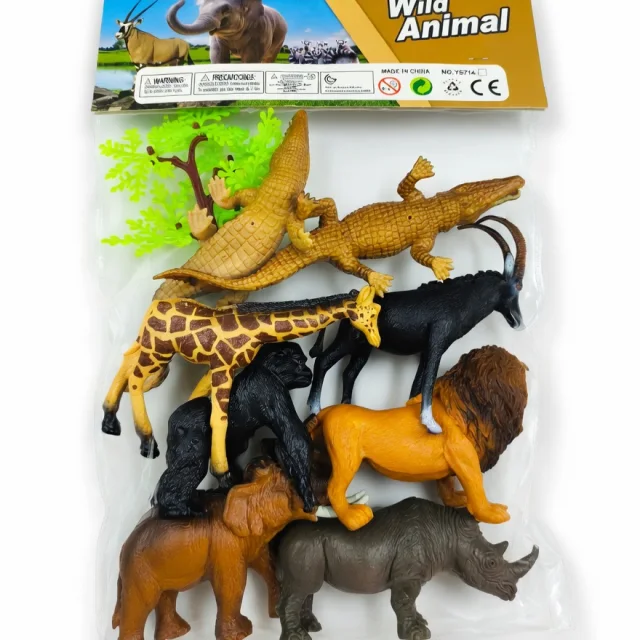 Wild Animal Figure Set – Safari 8 pcs