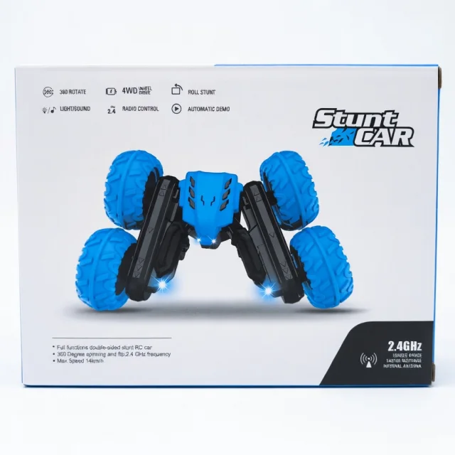 Stunt RC მანქანა – ლურჯი (2.4 GHz, 4WD, 360° ფლიპი)