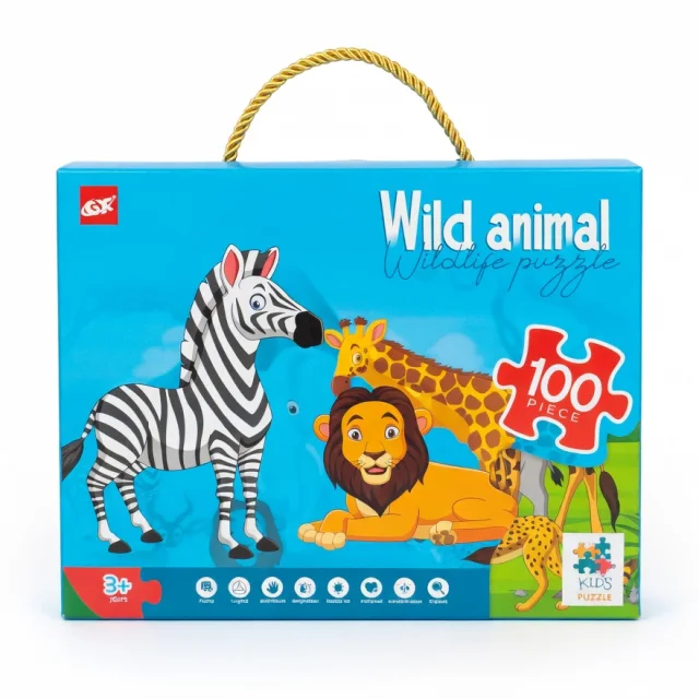 Wild Animal ფაზლი — 100 ცალი (საფარის დიზაინი)