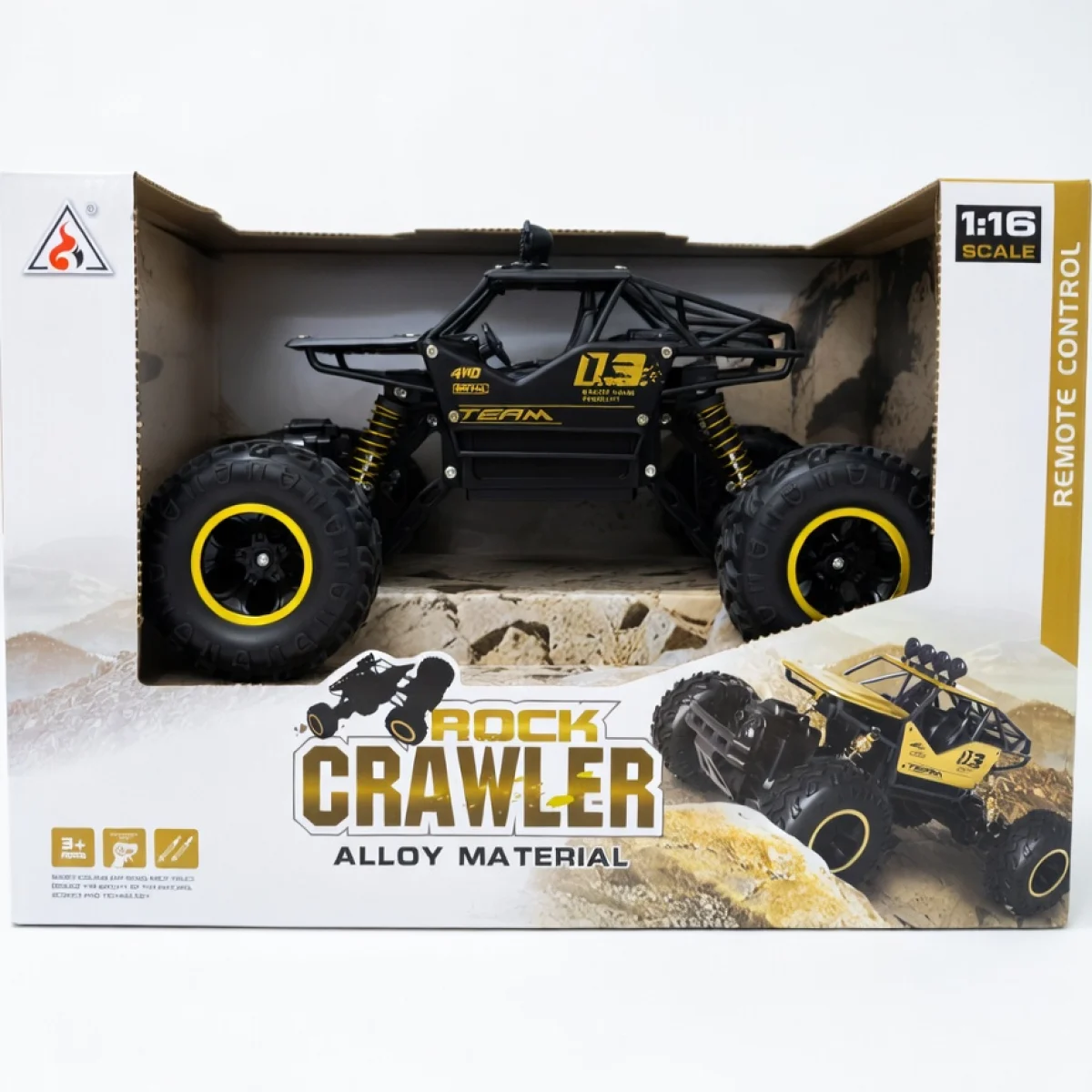 Rock Crawler RC მანქანა – შავი (1:16 ალუმინი)