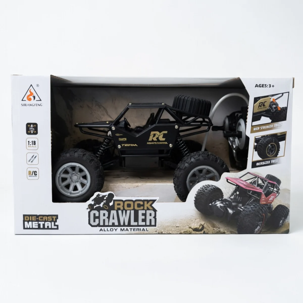 Rock Crawler RC მანქანა – 1:18 ალუმინი (სხვადასხვა ფერი)